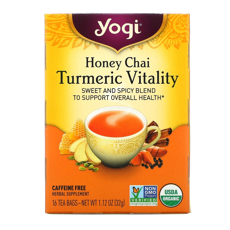 Yogi Tea, Honey Chai, Turmeric Vitality, 16 Tea Bags,  1.12 oz (32 g)