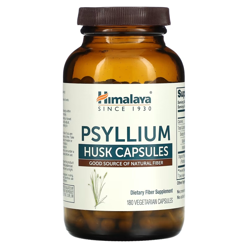 Himalaya, Psyllium Husk Capsules, 180 Vegetarian Capsules