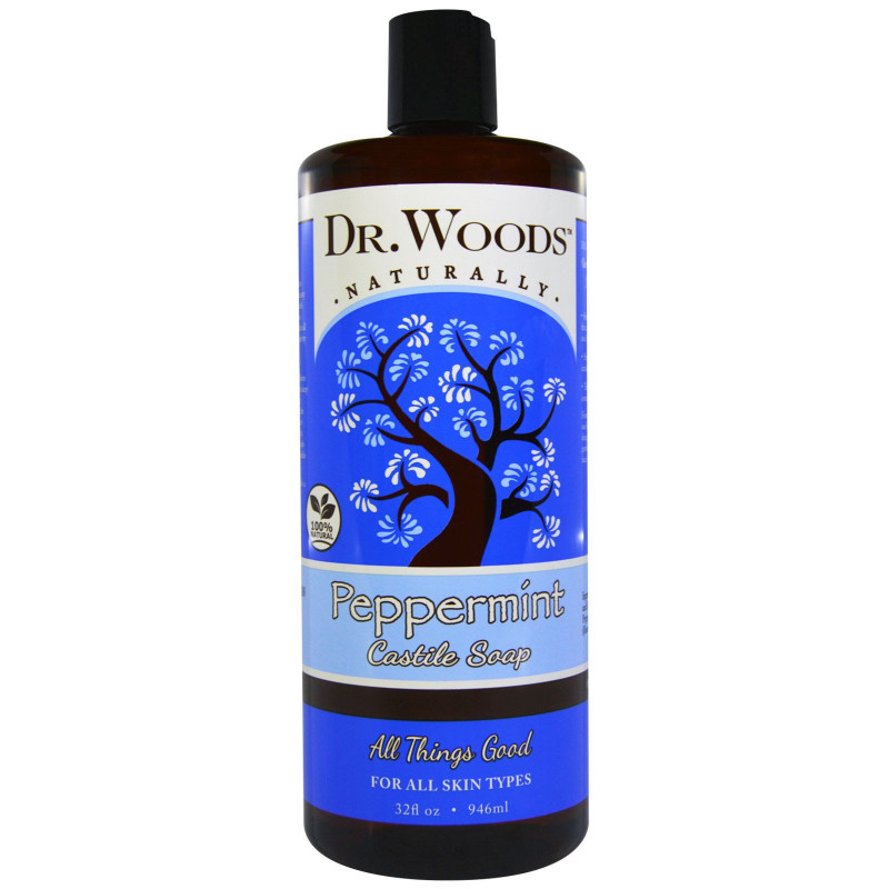 Dr. Woods Кастильское мыло Чистая мята 32 жидких унции (946 мл)