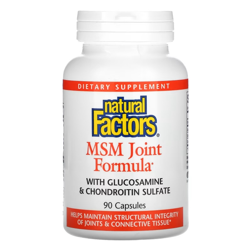 Natural Factors, MSM Joint Formula with Glucosamine & Chondroitin Sulfate, 90 Capsules