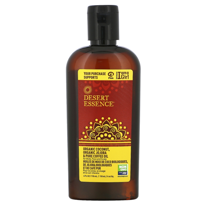 Desert Essence Organic Coconut Jojoba & Pure Coffee Oil 4 fl oz (118 ml)