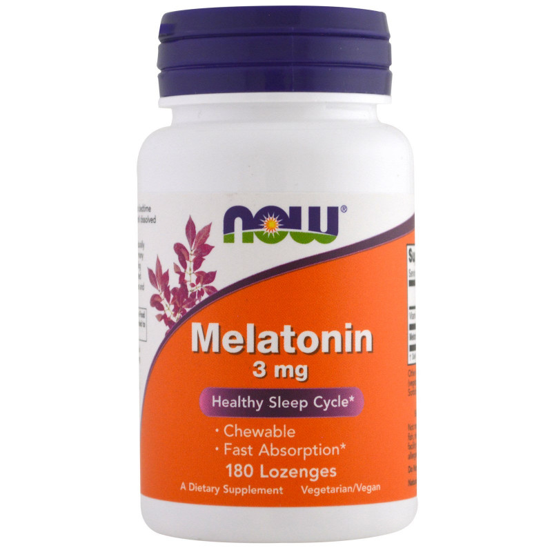 Now Foods Мелатонин 3 мг 180 пастилок