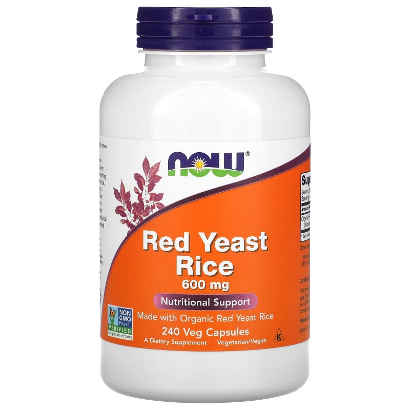Now Foods Красный ферментированный рис 600 мг 240 капсул в растительной оболочке