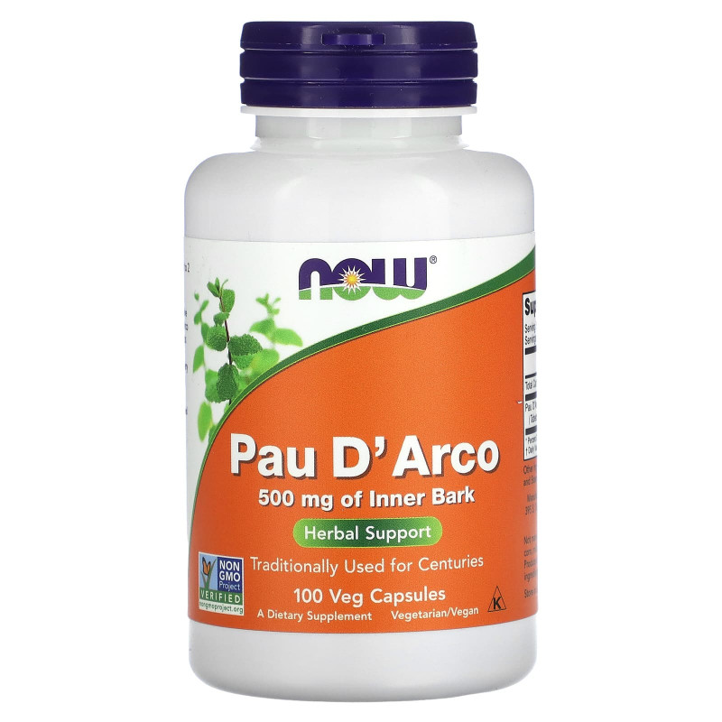 NOW Foods, Pau D'Arco`` 100 растительных капсул