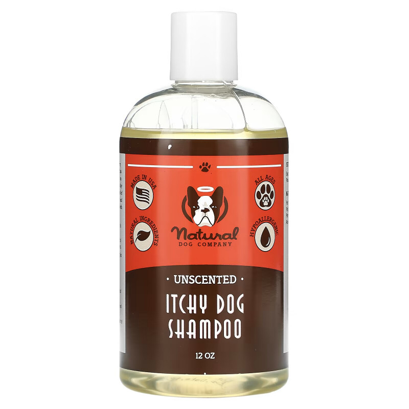 Natural Dog Company, Без запаха, шампунь против зуда для собак, 12 унций