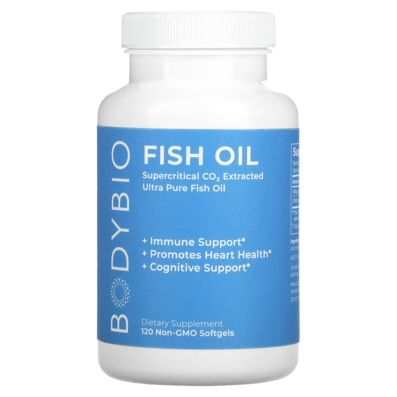 BodyBio, Fish Oil, 120 Non-GMO Softgels