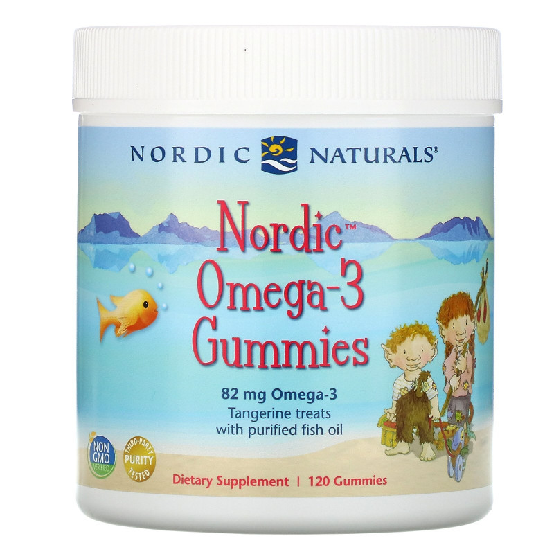 Nordic Naturals Северные омега-3 желейные конфеты мандарин 120 шт