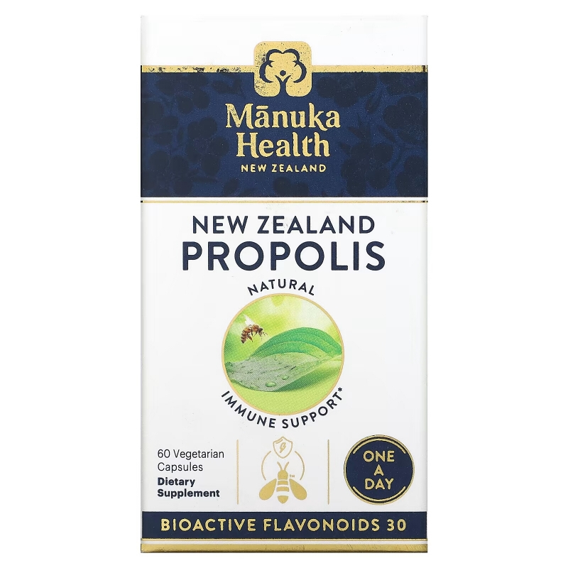 Manuka Health, New Zealand Propolis, 60 Vegetarian Capsules