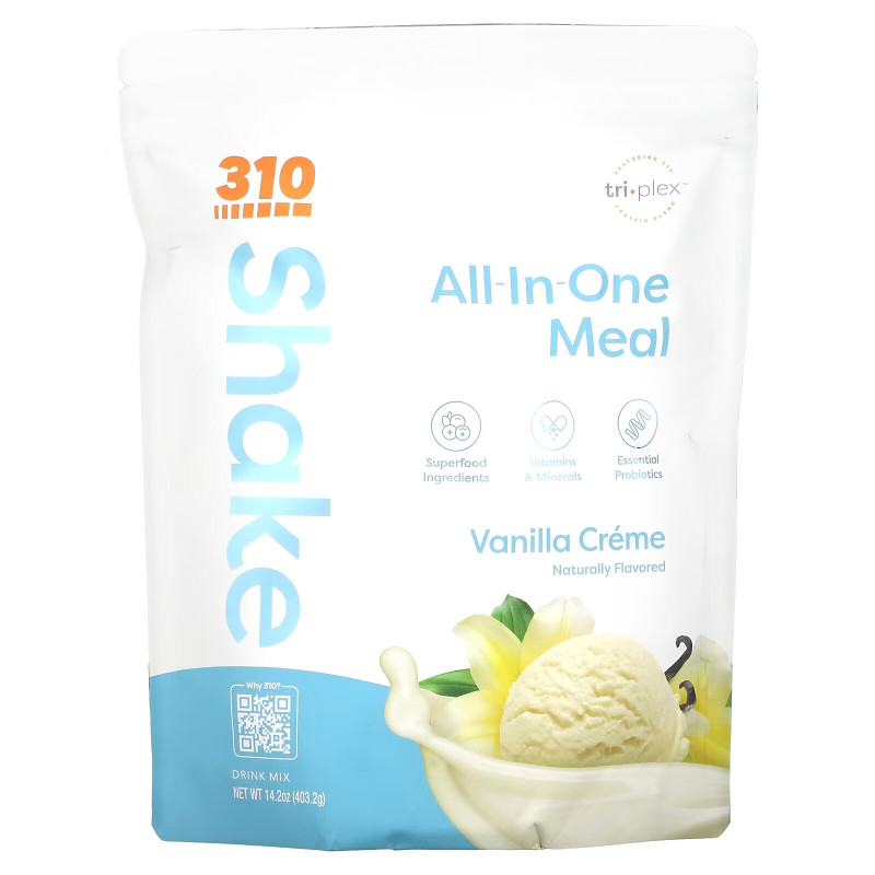 310 Nutrition, All-In-One Meal Shake, Vanilla Creme, 14.2 oz (403.2 g)