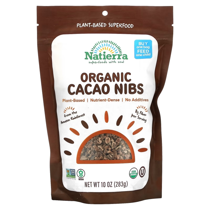 Natierra, Organic Cacao Nibs, 10 oz (283 g)