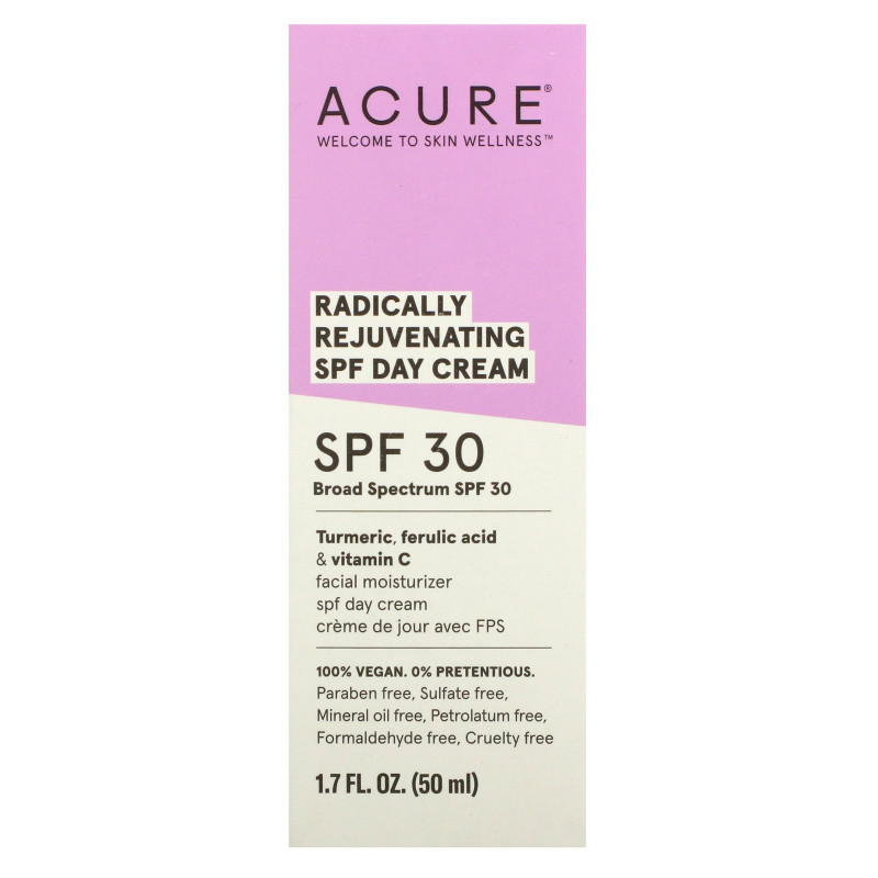 Acure, Radically Rejuvenating, Day Cream, SPF 30, 1.7 fl oz (50 ml)