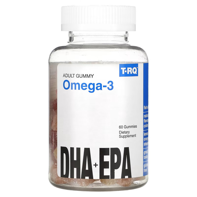 T.RQ Omega-3 DHA + EPA Lemon Orange Strawberry 60 Gummies