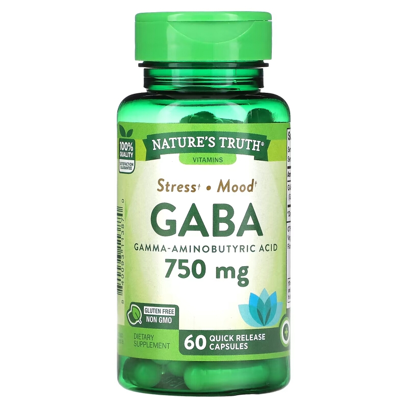 Nature's Truth, Gaba, Gamma Aminobutyric Acid, 750 mg, 60 Quick Release Capsules