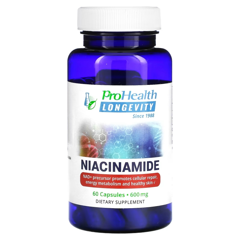 ProHealth Longevity, Niacinamide, 600 mg, 60 Capsules