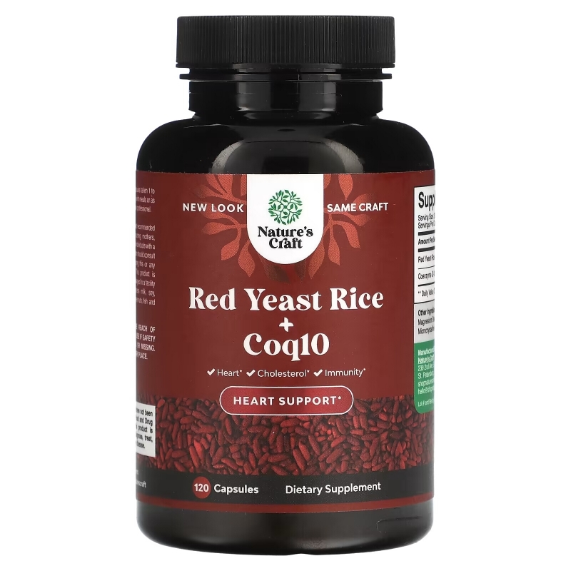 Natures Craft, Red Yeast Rice + Coq10, 120 Capsules