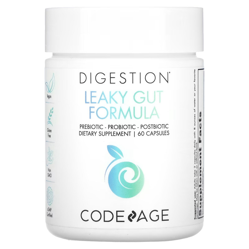 Codeage, Digestion, Leaky Gut Formula, 60 Capsules