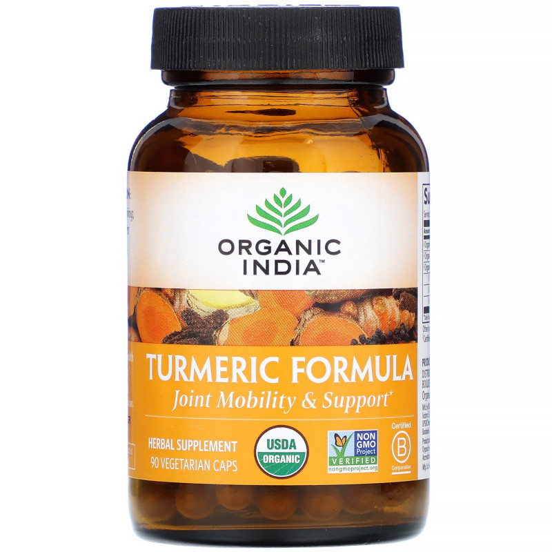 Organic India, Куркума, здоровая иммунная реакция, 90 капсул в растительной оболочке