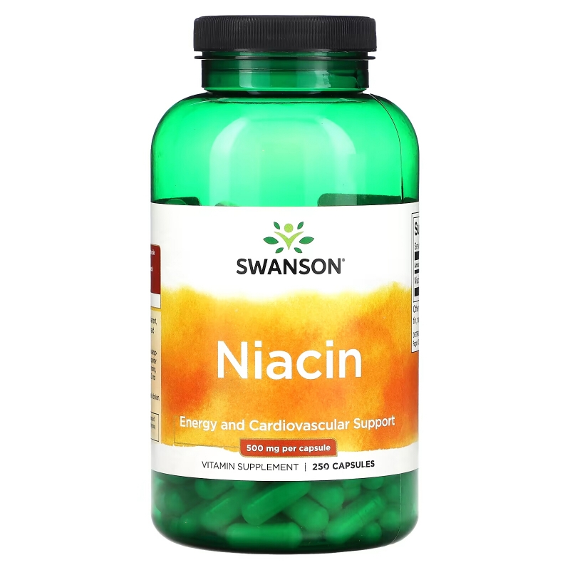 Swanson, Niacin, 500 mg, 250 Capsules